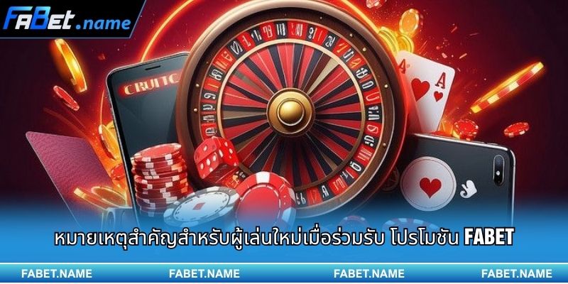 โปรโมชัน FABET – โอกาสทองที่ช่วยให้คุณรับรางวัลได้อย่างคุ้มค่า 3 หมายเหตุสำคัญสำหรับผู้เล่นใหม่เมื่อร่วมรับ โปรโมชัน FABET